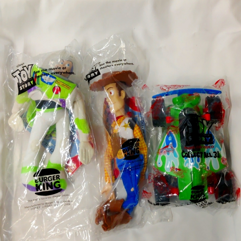 1995 Burger King kids Meal toys Toy story 3 piece set